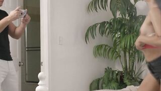 Spoiled TS stepsis lets stepbro bang her wet ass