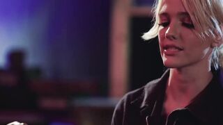 Dude hard fucks sweaty busty blonde babe