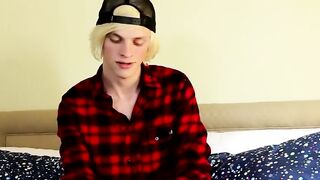 Twink blondie Kayden imparts his performance experience to everybody