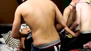 Thin butt privateers have barebacking foursome with cumshots