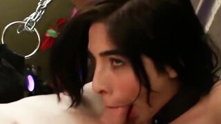Ts darling Alexa Scout sucking gigantic boo POV style