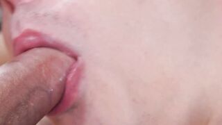 Blonde Gabriel Paris slurps on Beno Ekers morning wood