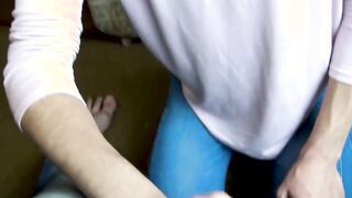 Straight Latino sucks his first dick before being barebacked