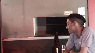 Slim twink sucks mature daddies big dick before raw fucking
