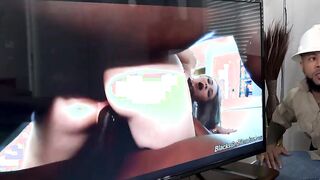Curvy Milf Candice Dare Bangs The TV Repairmen