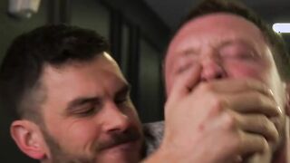 Newlyweded gay couple bound and fucked in threesome