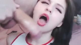 Deepthroat for social media likes