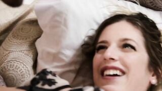 Alice B a gorgeous young lady follows BJ on her boyfriends big cock