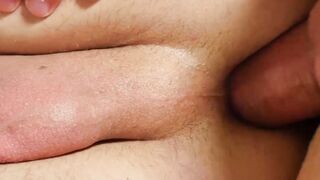 Charming twinks tight ass beat on the back rub table tenderly