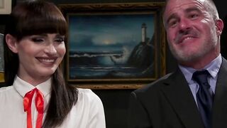 Shemale student bound and anal fucked by the headmaster