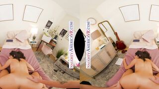 Aria Sloane takes a break from filling her fellatio with school work to filling her cunt with cock