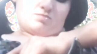 Playing with a latex baby outside attractive lesbian Raven