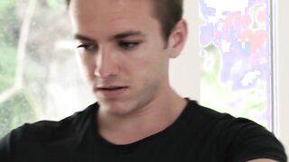 Inked stud slides his crude dick in stepbrothers butt hole