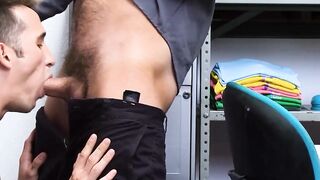 Thieving blonde Twinks hole pulverized by BBC policeman