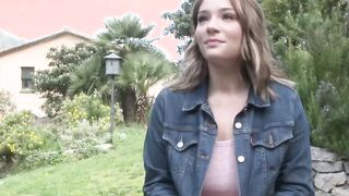 Busty babe whipped and fucked in public trashy bar