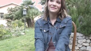 Busty babe whipped and fucked in public trashy bar