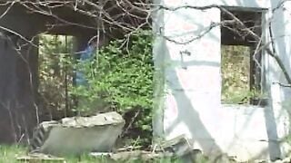 Homeless Boy Touches Himself In Abandoned Building