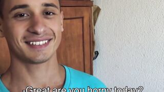Firsttime gay Latino dude has a rough ride and dreadful eating