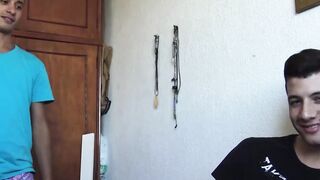 Firsttime gay Latino dude has a rough ride and dreadful eating