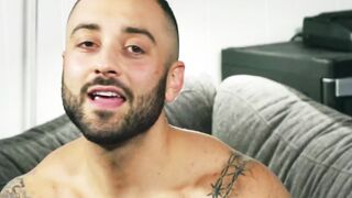 After interview gays anal fucking on live show
