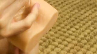 Homo toys his tight asshole and masturbates with cumshot