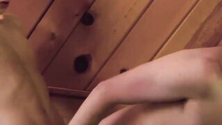 Smooth twink bareback fucked caught by their stepdad