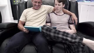 Step father fucks stepson in forbidden fuck session