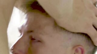 Hardcore bareback sex between daddy and young stepson