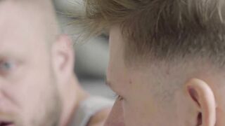 Hardcore bareback sex between daddy and young stepson