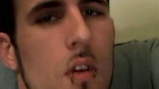 Releasing all my milky cum while burning my cigarettes