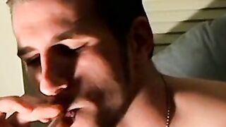 Releasing all my milky cum while burning my cigarettes