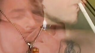 Releasing all my milky cum while burning my cigarettes