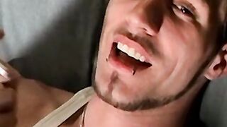 Releasing all my milky cum while burning my cigarettes