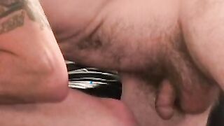 Older guy is sucking his partner off before jizzing on him