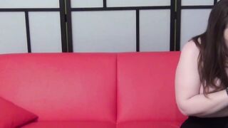 Curvy teen babe Lucy Lane blows big cock glasses nerd POV
