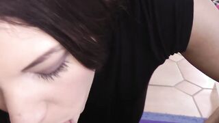 Gorgeous European amateur sucks old cock before doggystyle