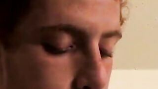 Athletic youngster sucked off before masturbating