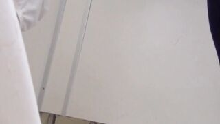 Japanese with glasses secretly filmed fingering her pussy