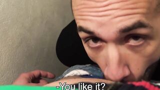 Tattooed Latino takes rough barebacking for the first time