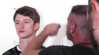 Twink joins family threesome as his stepdad raw drills him