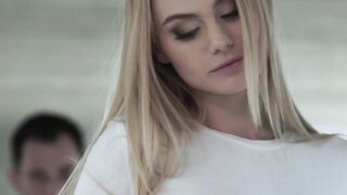 Astonishing blonde beauty seduces her man into sensual sex