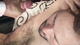 Latino twinks ass bareback drilled by daddy after blowjobs