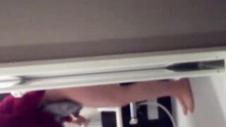 Cute Japanese pissing on the floor and afterward tidying up