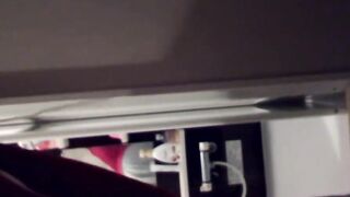 Cute Japanese pissing on the floor and afterward tidying up