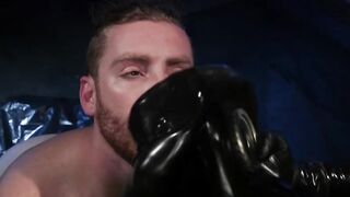 Few shemale dominatrix babes fuck male slaves