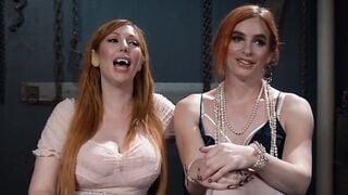 Redhead shemale fucks bound big tits warewolf