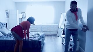 Sloppy oral by curvy big tit Velma
