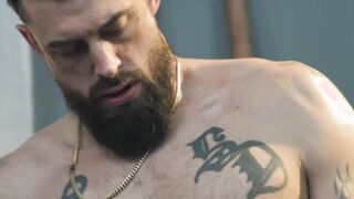 Tattooed muscle gay anal fucks newbie and all holes