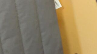 Young person twink boring his butt with a goliath purple dildo