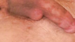 Rough older guy strips naked and tugs on his big hard cock